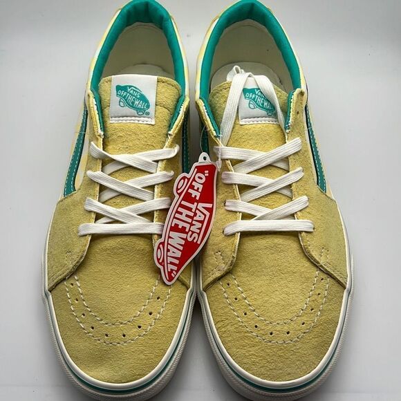 Vans SK8 Low yellow green casual skater sneaker shoes NWB Men 7.5 / women 9 - Picture 2 of 4